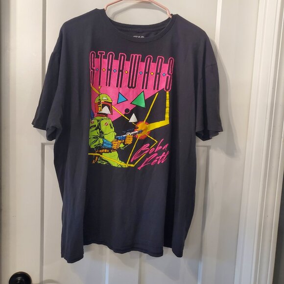Star Wars Boba Fett Graphic Tee Shirt Fifth Sun100% Cotton Black-2XL - Picture 1 of 5
